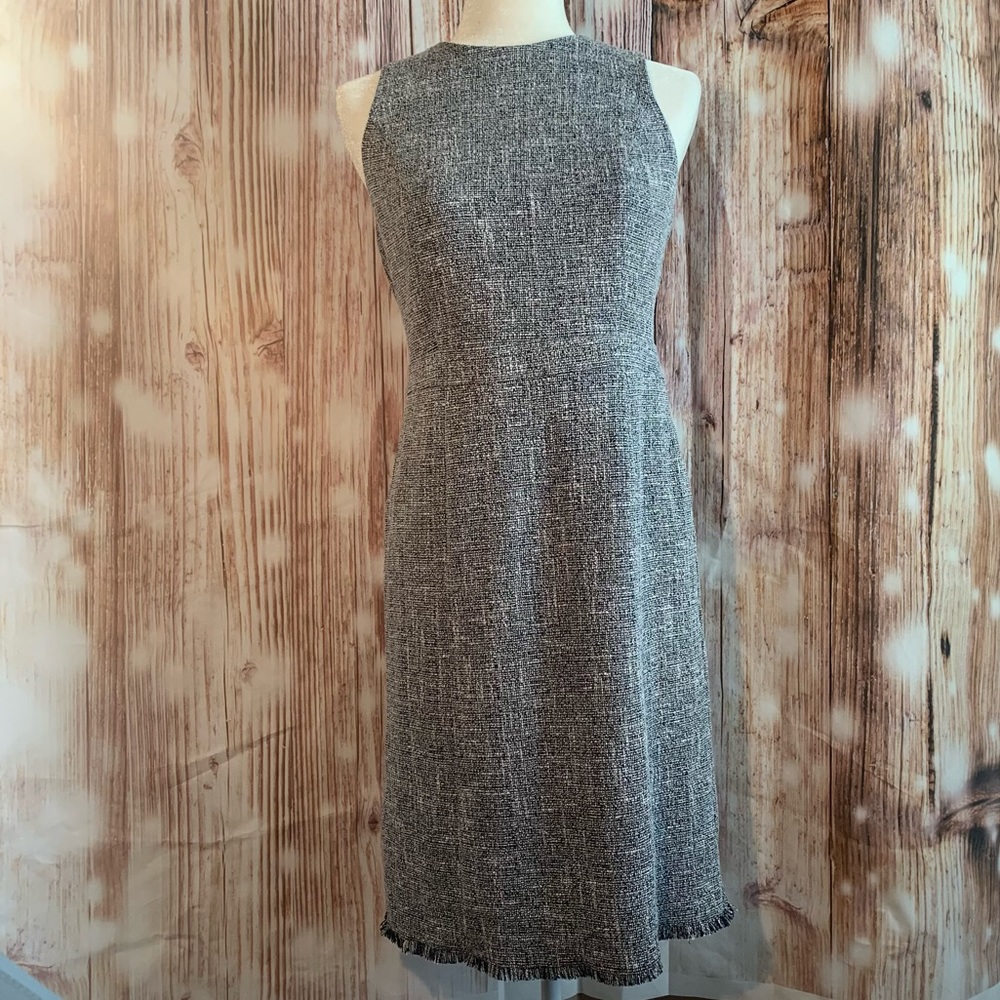 BANANA REPUBLIC tweed sleeveless career dress 6
